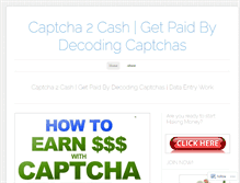 Tablet Screenshot of captcha2cash.org